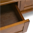 Pemberly Row Solid Wood 47 in TV Stand & 2 Bookcases Light Golden Brown