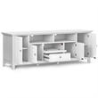 Pemberly Row White Solid Pine TV Stand & 2 Bookcases (Set of 3)