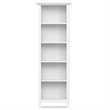 Pemberly Row White Solid Pine TV Stand & 2 Bookcases (Set of 3)