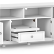 Pemberly Row White Solid Pine TV Stand & 2 Bookcases (Set of 3)