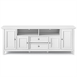 Pemberly Row White Solid Pine TV Stand & 2 Bookcases (Set of 3)