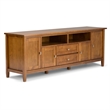 Pemberly Row Light Golden Pine TV Stand & 2 Bookcases (Set of 3)