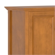 Pemberly Row Solid Wood 4 Door Storage Cabinet in Light Golden Brown
