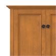 Pemberly Row Solid Wood 4 Door Storage Cabinet in Light Golden Brown