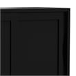 Pemberly Row Mid-Century Modern Low Cabinet with Sliding Doors in Black