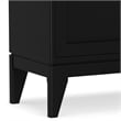 Pemberly Row Mid-Century Modern Low Cabinet with Sliding Doors in Black