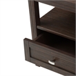 Pemberly Row Solid Wood End Table Set of 2 with Drawer in Farmhouse Brown