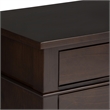 Pemberly Row Solid Wood Bedside Table in Tobacco Brown (Set of 2)