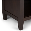 Pemberly Row Solid Wood Bedside Table in Tobacco Brown (Set of 2)