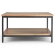 Pemberly Row Mango Wood Coffee Table & End Tables in Natural Finish Set of 3