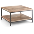 Pemberly Row Mango Wood Coffee Table & End Tables in Natural Finish Set of 3