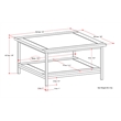 Pemberly Row Mango Wood Coffee Table & End Tables in Natural Finish Set of 3