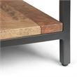 Pemberly Row Mango Wood Coffee Table & End Tables in Natural Finish Set of 3