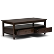 Pemberly Row Wood 3-Piece Coffee Table and End Table Set in Tobacco Brown