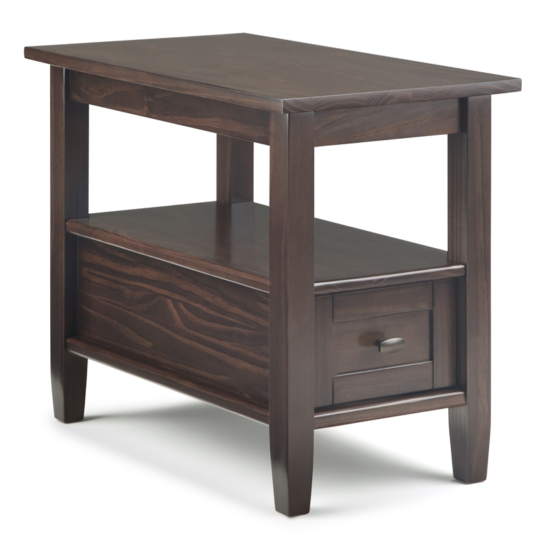 Pemberly Row Wood 3-Piece Coffee Table and End Table Set in Tobacco Brown