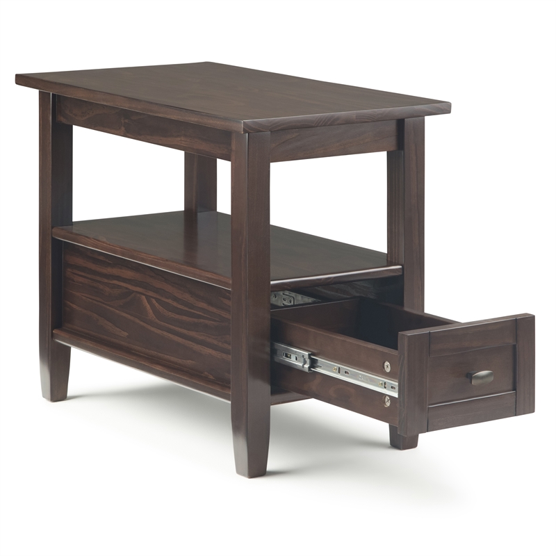 Pemberly Row Wood 3-Piece Coffee Table and End Table Set in Tobacco Brown