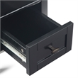 Pemberly Row Solid Wood Narrow End Table Set of 2 in Black