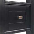 Pemberly Row Solid Wood Narrow End Table Set of 2 in Black