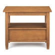 Pemberly Row Solid Wood Narrow End Table Set of 2 in Light Golden Brown
