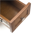Pemberly Row Solid Wood Narrow End Table Set of 2 in Light Golden Brown
