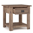 Pemberly Row Solid Acacia End Tables in Natural Aged Brown (Set of 2)