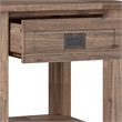 Pemberly Row Solid Acacia End Tables in Natural Aged Brown (Set of 2)
