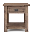 Pemberly Row Solid Acacia End Tables in Natural Aged Brown (Set of 2)