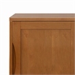 Pemberly Row Solid Hardwood Storage Cabinets Set of 2 in Teak Brown
