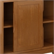 Pemberly Row Solid Hardwood Storage Cabinets Set of 2 in Teak Brown