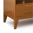 Pemberly Row Solid Hardwood Storage Cabinets Set of 2 in Teak Brown