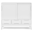 Pemberly Row Tall Storage Cabinet Set of 2 with Drawers in White