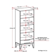 Pemberly Row 24W 4-Shelf Bookcase with Drawer Set of 2 in Walnut Brown