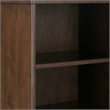 Pemberly Row 24W 4-Shelf Bookcase with Drawer Set of 2 in Walnut Brown