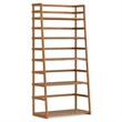 Pemberly Row Ladder Bookshelf Set of 2 Wood Light Golden Brown 30