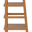 Pemberly Row Ladder Bookshelf Set of 2 Wood Light Golden Brown 30