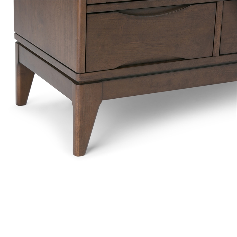 Pemberly Row Medium Storage Cabinet Set of 2 in Walnut Brown Wood