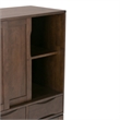 Pemberly Row Medium Storage Cabinet Set of 2 in Walnut Brown Wood