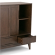 Pemberly Row Medium Storage Cabinet Set of 2 in Walnut Brown Wood
