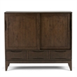 Pemberly Row Medium Storage Cabinet Set of 2 in Walnut Brown Wood