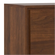 Pemberly Row Metal Tall Storage Cabinet Set of 2 with Doors in Walnut Veneer