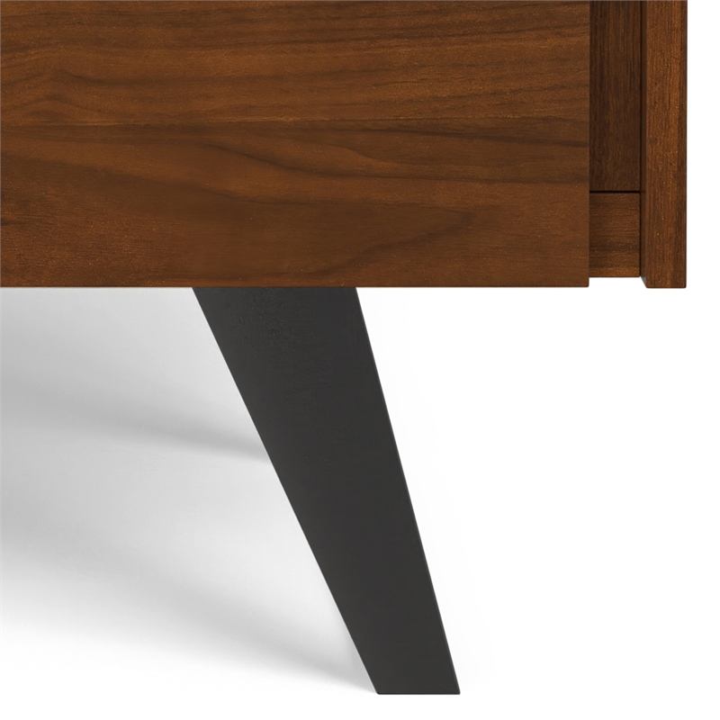 Pemberly Row Metal Tall Storage Cabinet Set of 2 with Doors in Walnut Veneer