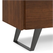 Pemberly Row Metal Tall Storage Cabinet Set of 2 with Doors in Walnut Veneer