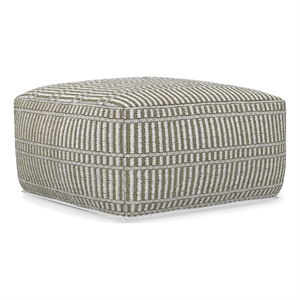 Pemberly Row 20&quot Wide Square Pouf in Multi Recycled Polyester