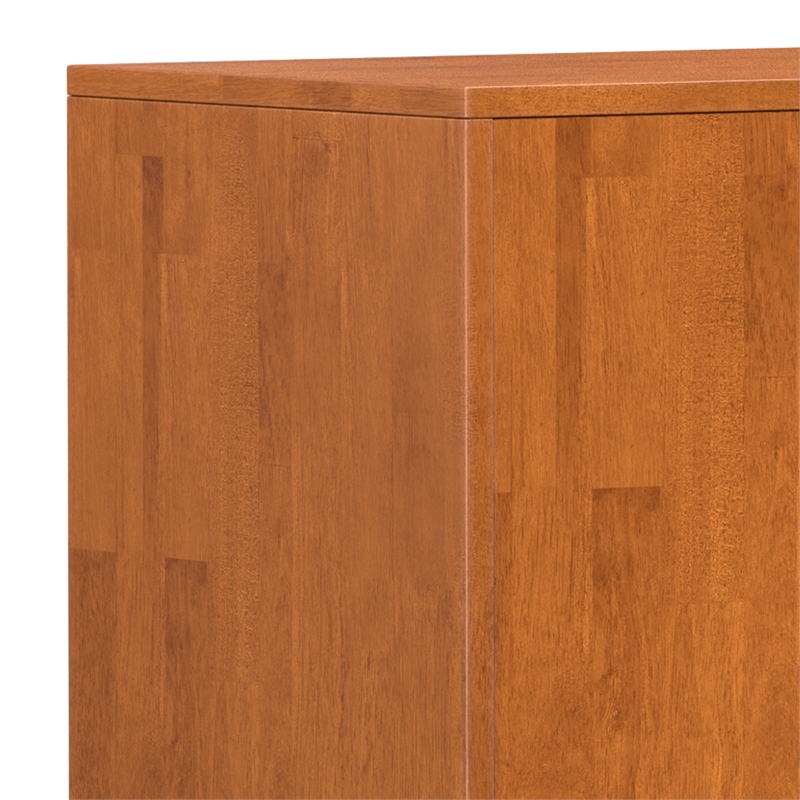 Pemberly Row Mid-Century Hardwood Sideboard Buffet in Teak Brown Finish 60