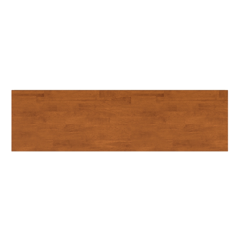 Pemberly Row Mid-Century Hardwood Sideboard Buffet in Teak Brown Finish 60