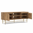 Pemberly Row 60 Inch Wood TV Stand in Natural for TVs up to 65 Inches
