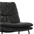 Pemberly Row Modern Bar Stool Set of 2 in Charcoal Gray Faux Leather