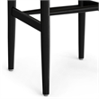 Pemberly Row Hershey Dining Chair Set of 2 in Black Wood and Rope