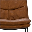 Pemberly Row Camel Brown Counter Height Stool in Faux Leather (Set of 2)