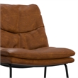 Pemberly Row Camel Brown Counter Height Stool in Faux Leather (Set of 2)